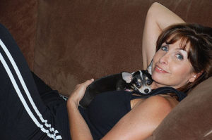 Woman with Chihuahua